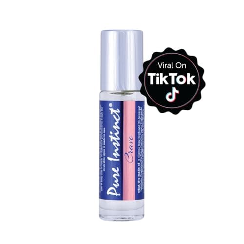 Pure Instinct CRAVE Roll-On The Original Pheromone Infused Essential Oil Perfume Cologne – For Her - TSA Ready 0.34 fl oz