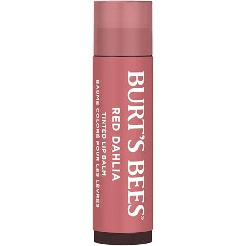 Burt's Bees Mothers Day Gifts, Lip Tint Balm with Long Lasting 2 in 1 Duo Tinted Balm Formula, Color Infused with Deeply Hydrating Shea Butter for a Buildable Finish, Red Dahlia (2-Pack)