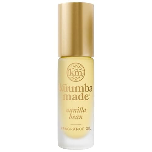 Kuumba Made Vanilla Bean Fragrance Oil, Long-Lasting Scented Oil Perfume Roller, Vegan, Alcohol-Free, 0.15 Fl Oz