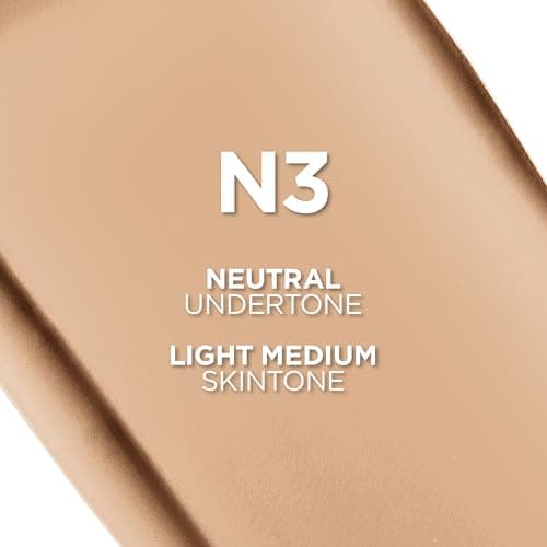 L'Oreal Paris True Match Super-Blendable Foundation, Medium Coverage Liquid Foundation Makeup, N3, Light Medium, 1 Fl Oz