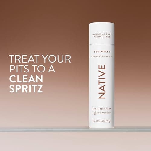 Native Deodorant & Body Spray, Coconut & Vanilla, 72-Hour Odor Protection for Underarms & Body, Aluminum Free, Quick Drying, 3.5 oz