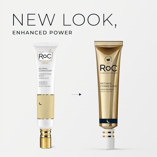 RoC Retinol Correxion Night Cream for Deep Wrinkles, Anti Aging Skincare Treatment Women and Men, 1.0 oz (Packaging May Vary)