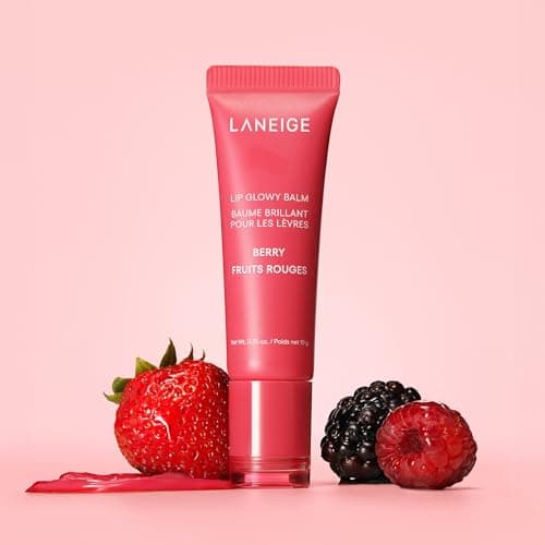 LANEIGE Lip Glowy Balm, Berry: Sheer Tinted Lip Moisturizer with Shea Butter, for Hydrating Shine & Soft Lips