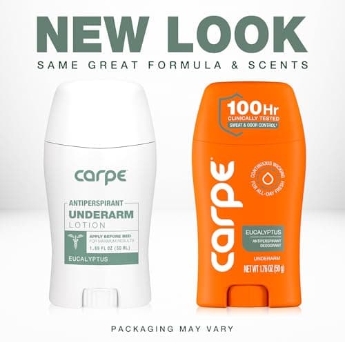Carpe Underarm Antiperspirant Deodorant for Women and Men - Antiperspirant Deodorant for Stinky, Sweaty Armpits - 100 Hour Clinically Tested Sweat & Odor Control - Clinical Strength - Eucalyptus