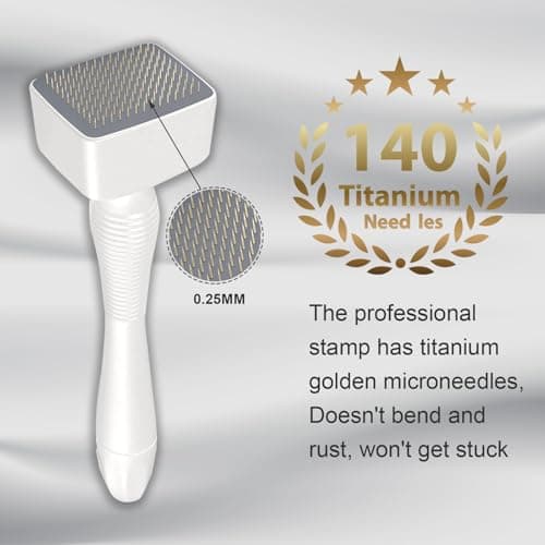 Titanium Microneedles Derma Stamp - Derma Roller Alternative -Microneedle Micro Needle Skin Care Tool - Microneedling Stamp for Men and Women (0.25mm)