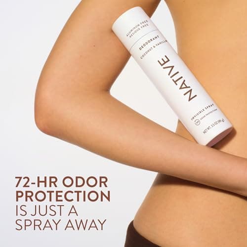 Native Deodorant & Body Spray, Coconut & Vanilla, 72-Hour Odor Protection for Underarms & Body, Aluminum Free, Quick Drying, 3.5 oz