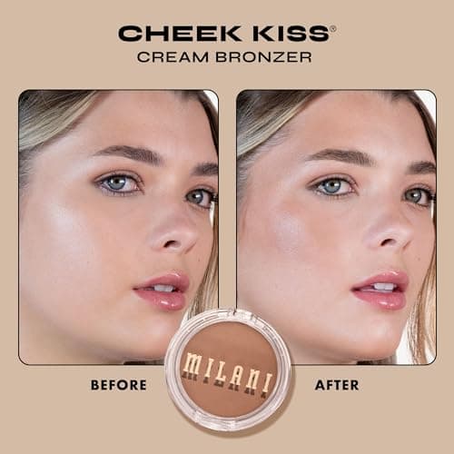 Milani Cheek Kiss Cream Bronzer, 110 - Hey Honey, Vegan & Cruelty-Free, Made in Korea, Lightweight Glow, Soft Matte Finish