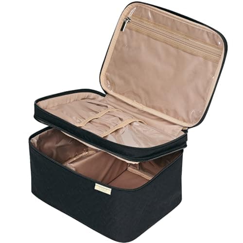 NISHEL Travel Makeup Bag Review – Double Layer Organizer Worth It?