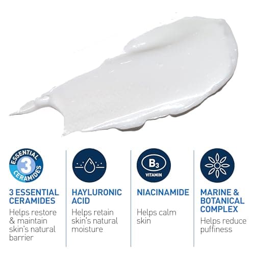 CeraVe Eye Repair Cream, Under Eye Cream For Puffiness And Bags Under Eyes, Hyaluronic Acid + Niacinamide + Marine Botanical Complex, Oil Free & Opthalmologist Tested