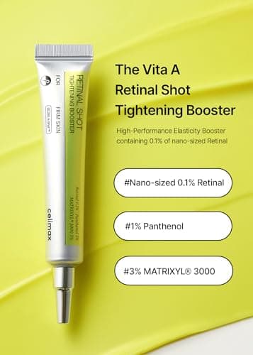 celimax The Vita A Retinal Shot Tightening Booster (Duo Set 15mlx2) | 0.1% Retinal, 3% Matryxyl, High-Strength Retinoid for Anti-Aging, Pore Minimizer, Wrinkles & Fine Lines, Firmer Skin, Mothers Day