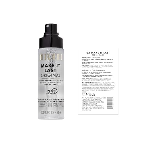 Milani Setting Spray + Primer, Make It Last Original - Natural Finish with Niacinamide for Hydration, Setting Spray for Makeup and Face Primer, 3-in-1 Prime + Hydrate + Set, 2.03 Fl. Oz