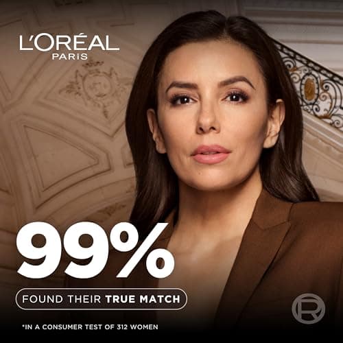 L'Oreal Paris True Match Super-Blendable Foundation, Medium Coverage Liquid Foundation Makeup, N3, Light Medium, 1 Fl Oz