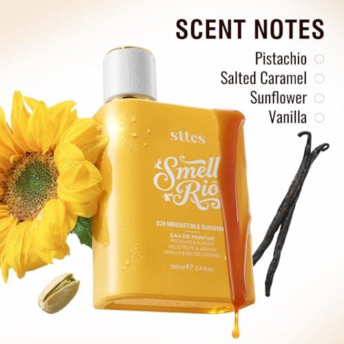 Sttes Perfume 02# Irresistible Sunshine for Women - Pistachio, Vanilla & Salted Caramel Eau de Perfume 100ml (3.4fl oz) Sweet Gourmand Caramel Vanilla Fragrance (Evolution of 602)