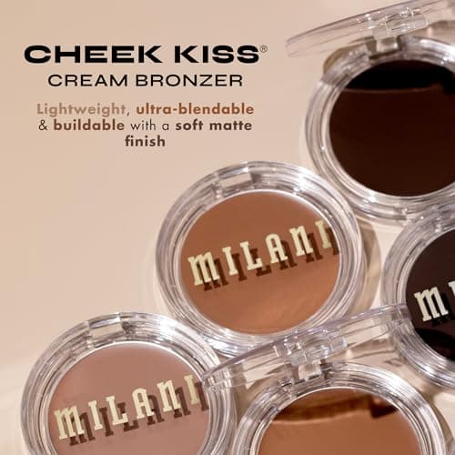 Milani Cheek Kiss Cream Bronzer, 110 - Hey Honey, Vegan & Cruelty-Free, Made in Korea, Lightweight Glow, Soft Matte Finish