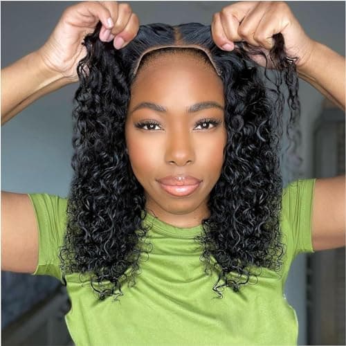 Ailwelia Curly Bob Wig Test: Glueless Deep Wave Perücke für Frauen