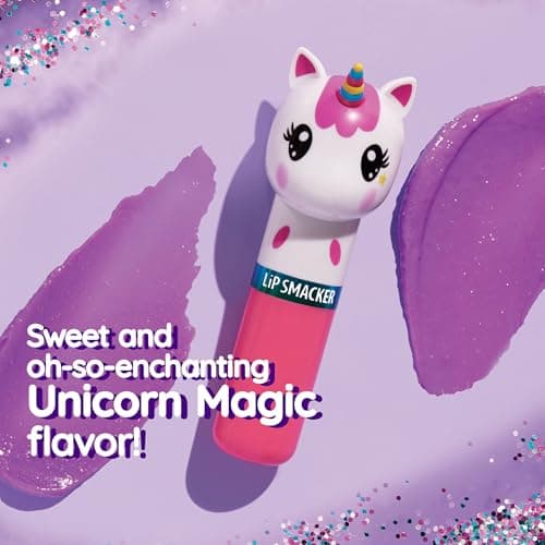 Lip Smacker Lippy Pals Unicorn, Flavored Moisturizing & Smoothing Soft Shine Lip Balm, Hydrating & Protecting Fun Tasty Flavors, Cruelty-Free & Vegan - Unicorn Magic