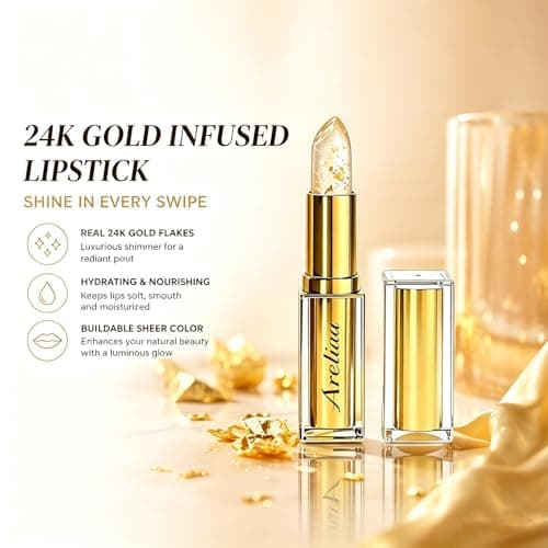 Areliaa Signature Lipstick for Older Women, Skin-Adaptive Lipstick, Ph Color Changing Clear Jelly, Long-Lasting Hydration, Transfer-Resistant & Nourishing Lip Stick (1pc)