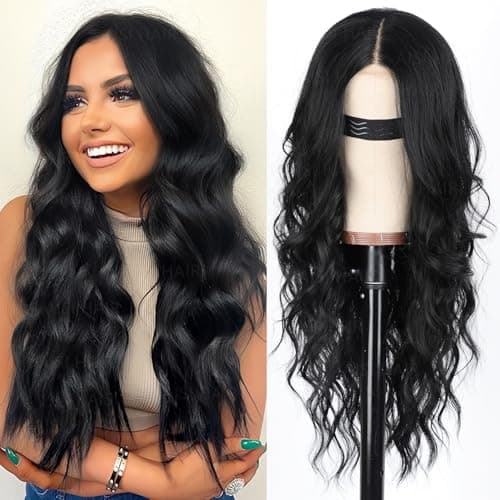 AISI HAIR Zwarte Pruik Review – 26 Inch Synthetische Golvende Pruik