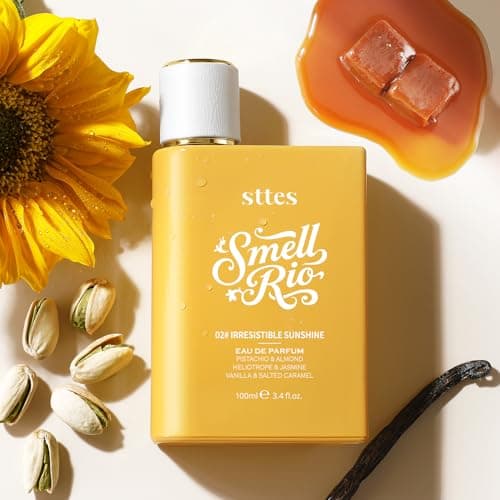 Sttes Perfume 02# Irresistible Sunshine for Women - Pistachio, Vanilla & Salted Caramel Eau de Perfume 100ml (3.4fl oz) Sweet Gourmand Caramel Vanilla Fragrance (Evolution of 602)