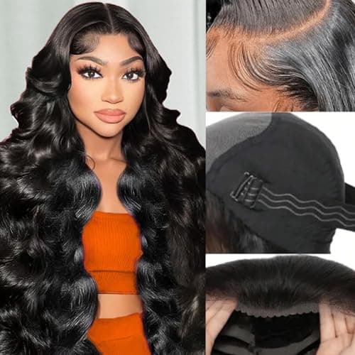 bunGiol 5x5 Glueless Wigs Human Hair Pre Plucked Pre Cut 24 Inch Body Wave Lace Front Wigs Human Hair 180% Put on And Go Glueless Wig For Black Women