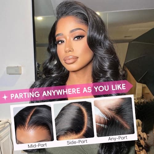 YUNXING 30 Inch 13x6 Body Wave Lace Front Wigs Human Hair Pre Plucked 200% Density HD Lace Frontal Wigs Human Hair For Women 10A Body Wave Glueless Wigs