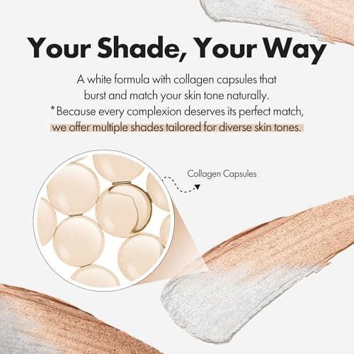 ELROEL Blanc Cover Cream Stick V White - Korean Color-Changing Foundation Stick with Volufiline - Medium to Full Coverage Dewy Finish Base Makeup - Dual-Ended with Detachable Brush (203 Medium)
