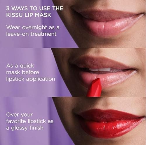 Tatcha Kissu Lip Mask | Overnight Lip Mask, Visibly Plumps and Softens for Lush Lips, 9.0 G | 0.32 oz