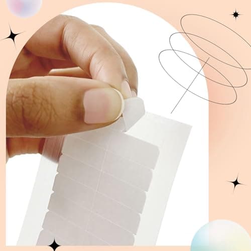 Full Shine Replacement Tape Hair Extensions Tape in No-Residue Tape for Extensions Human Hair Double Sided Tape in Hair Extensions White 0.8cm*4cm 36pcs