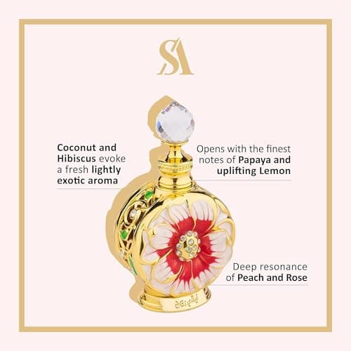 Swiss Arabian Layali Rouge - Luxury Products From Dubai - Long Lasting Personal Perfume Oil Fragrance - A Seductive Signature Aroma - 0.5 Oz