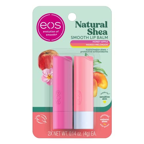 Bálsamo Labial eos de Karité Natural – Honey Apple & Mango Melonade (2 unidades)